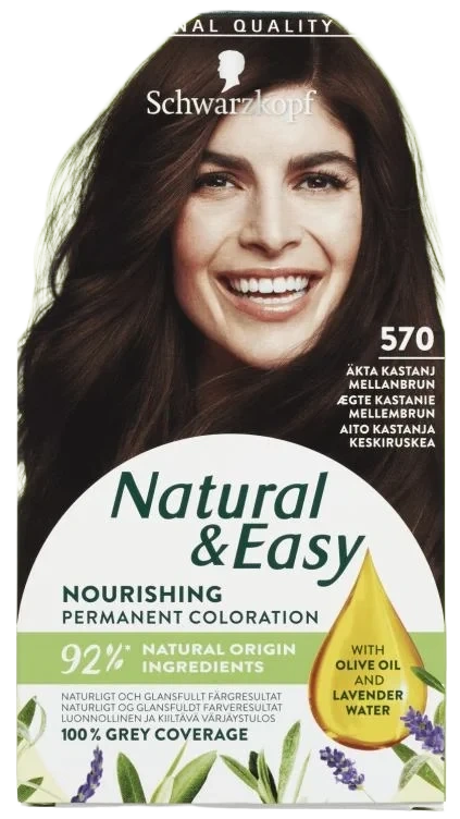 Natural & Easy 570 Mellombrun Hårfarge