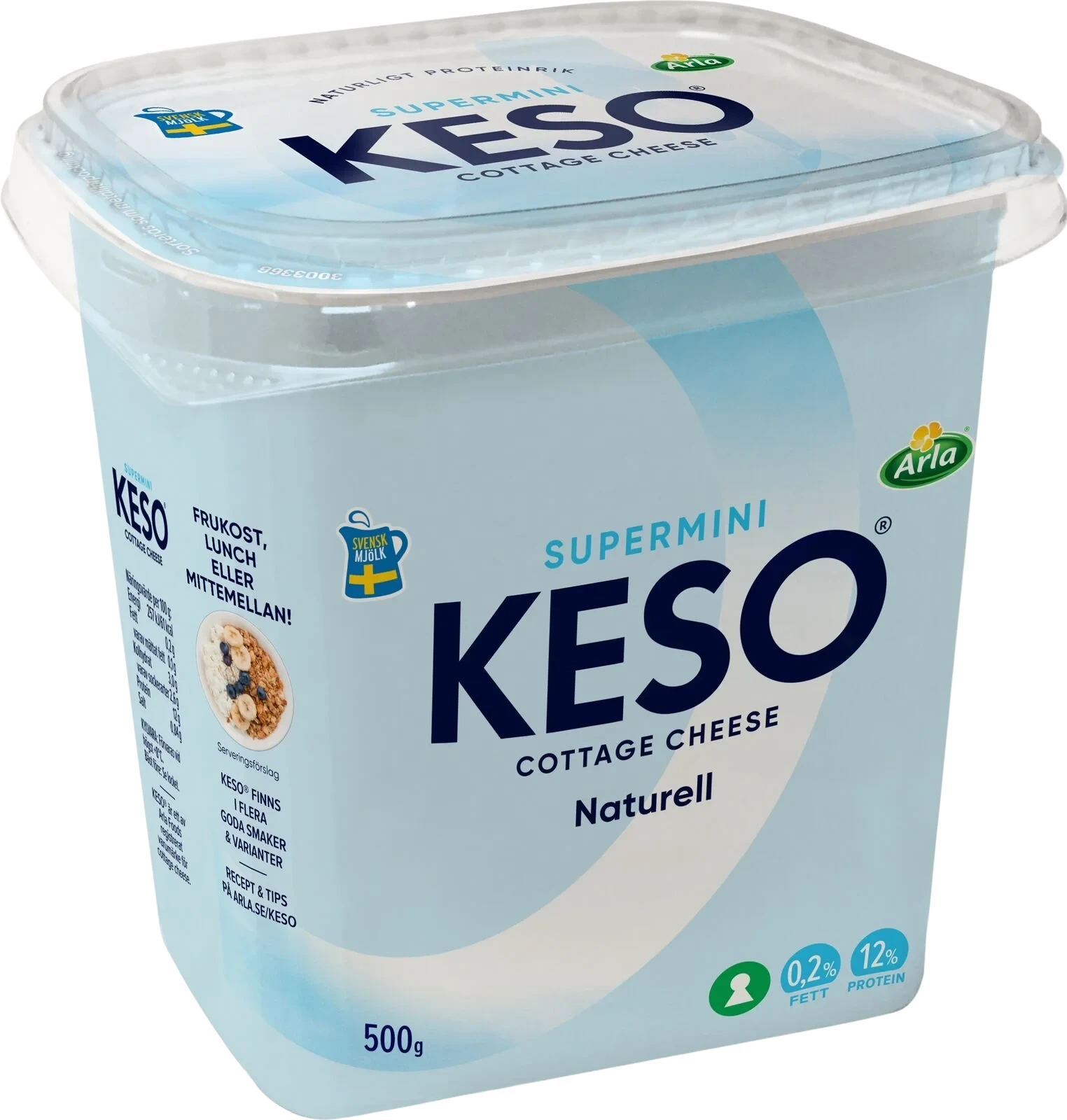Cottage cheese supermini 0.2% 500g