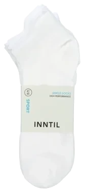 INNTIL AS Sports ankle socks, 5 pairs, White, 41-45