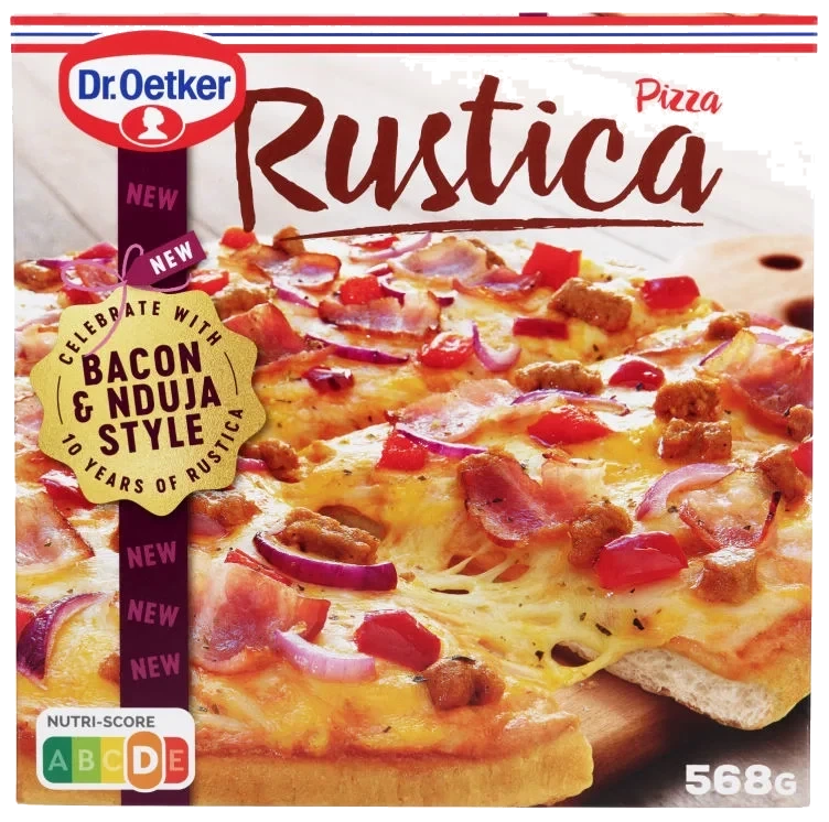 Rustica Pizza Bacon Nduja Style 568g Dr.Oetker