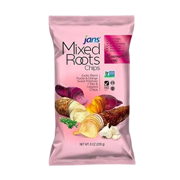 Jans Mixed Roots Chips Rosemary Garlic 226g