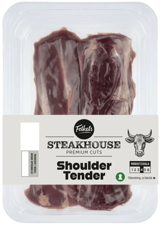 Storfe Shoulder Tender Ca350g Folkets