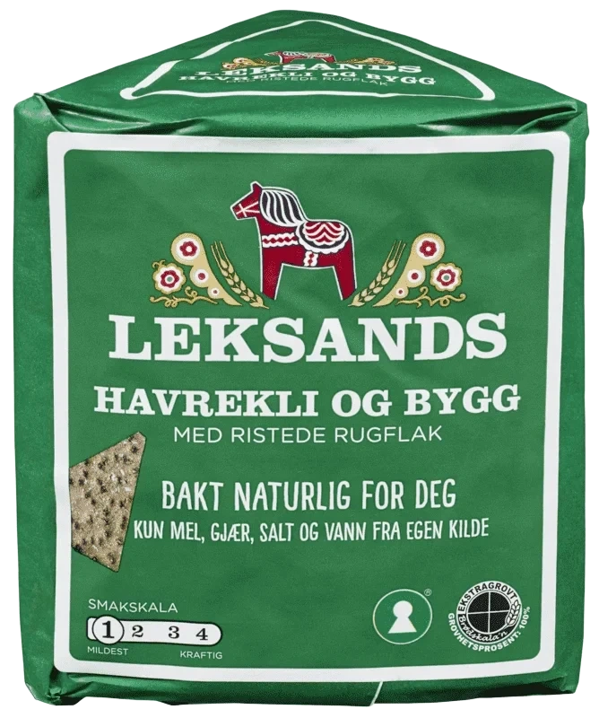 Leksands Knekkebrød Havrekli og Bygg 190g