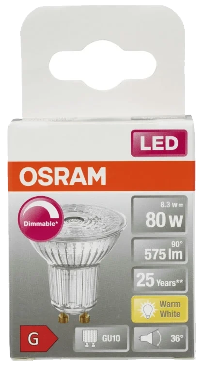 Lyspære Led Spot Par16 80 Dim Gu10 Osram