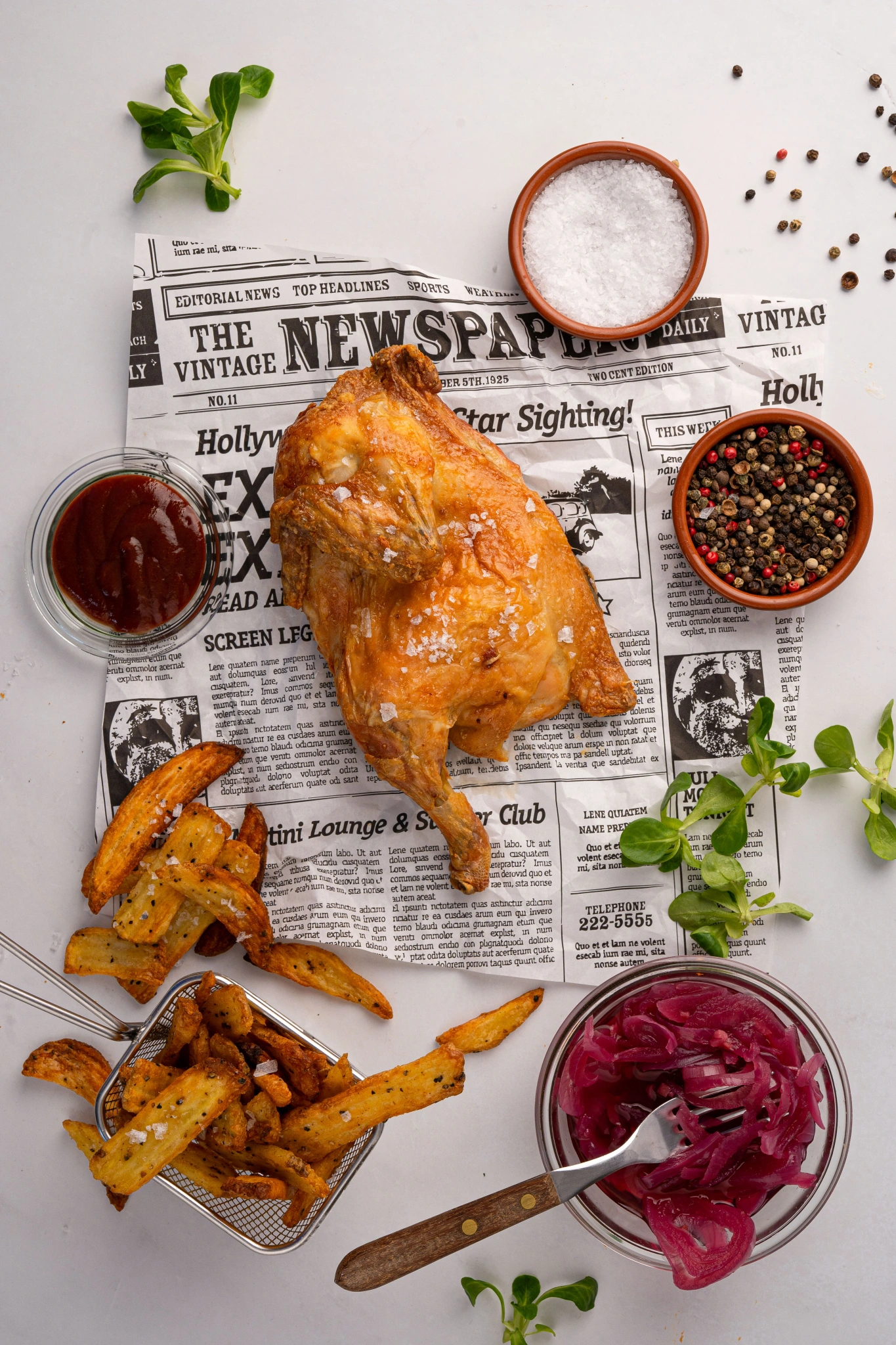 Stegt ½ grillkylling
