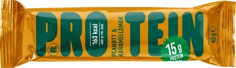 R Proteinbar Peanøtt & karamell