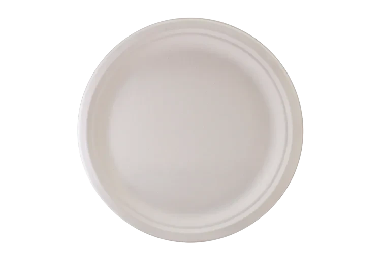Fibertallerken 25cm Hvit Miljøvennlig