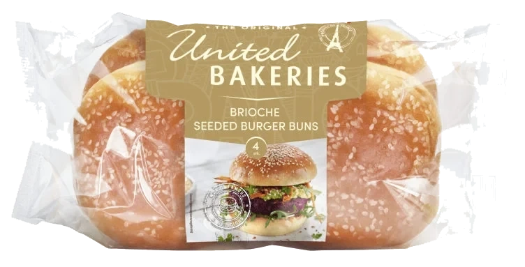 Hamburgerbrød Brioche m/Sesam 4stk 310g