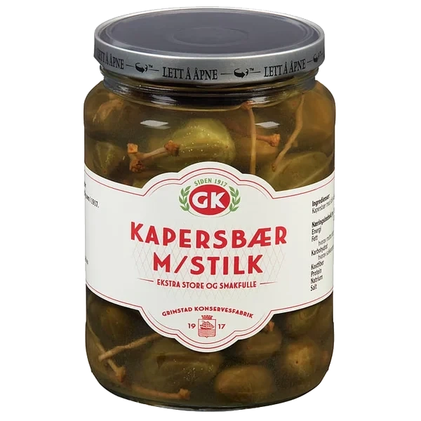 Kapersbær m/ Stilk 690g Gk