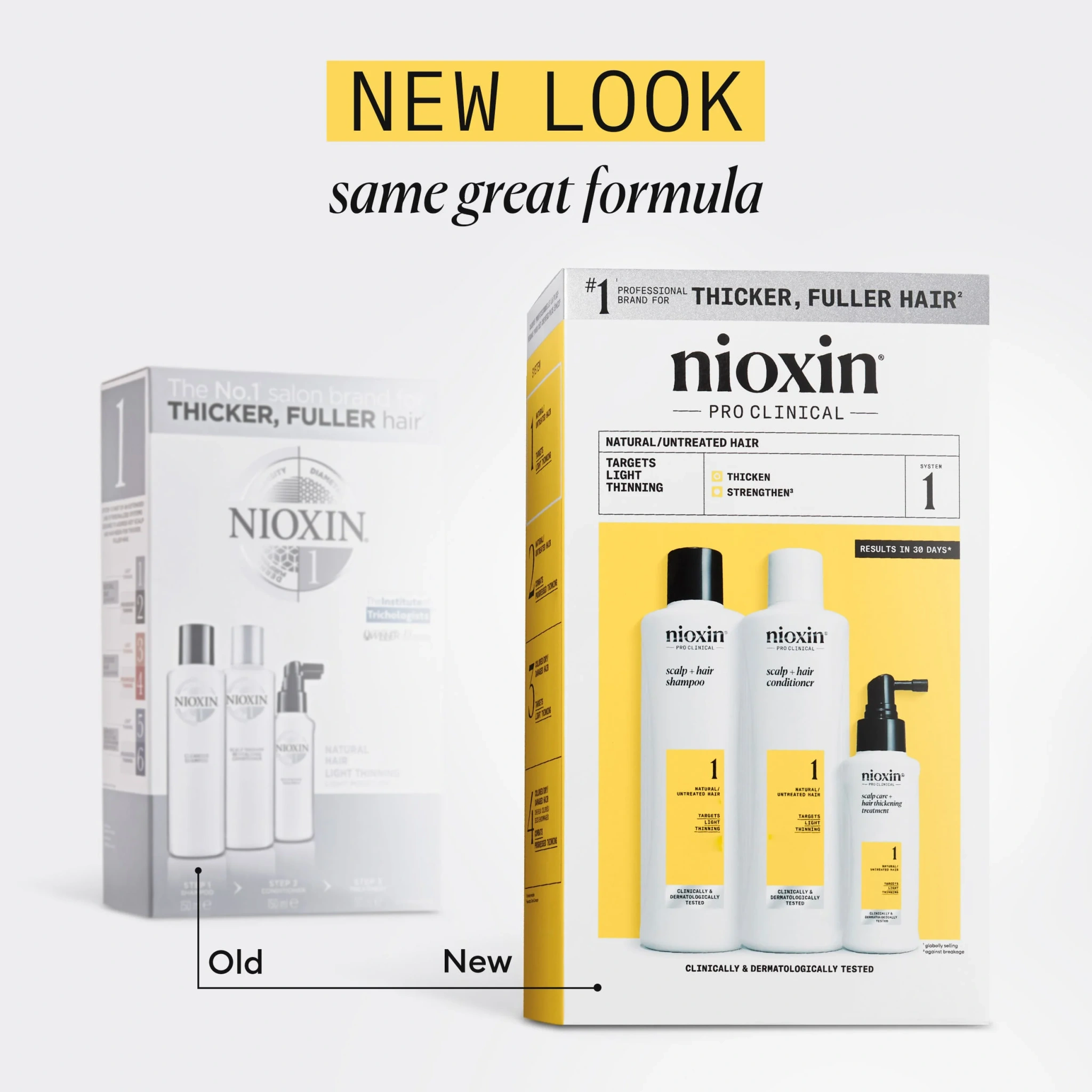 Nioxin System 1 Loyalty Kit, 300 ml + 300 ml + 100 ml