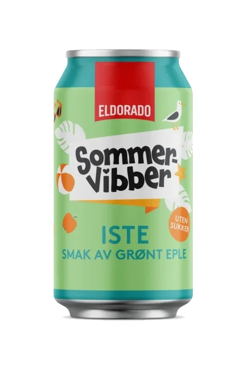 Iste Grønt Eple u/Sukker 0,33l boks Sommervibber