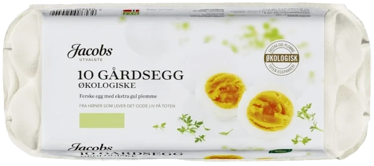 Egg Økologisk M/L 10stk Jacobs Utvalgte