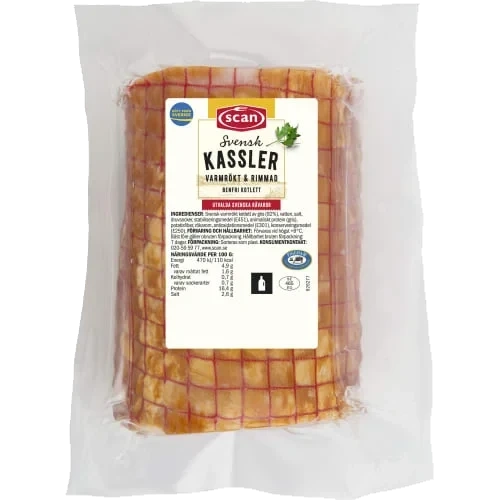 Svensk Kassler Varmrökt & Rimmad Benfri