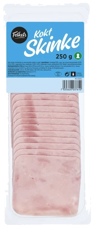 Kokt Skinke 250g Folkets