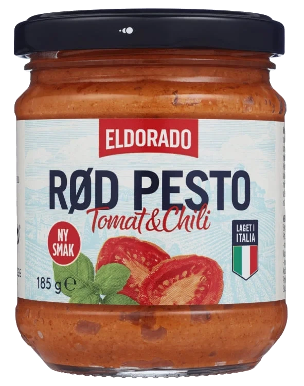 Pesto Rød m/chili 185g Eldorado
