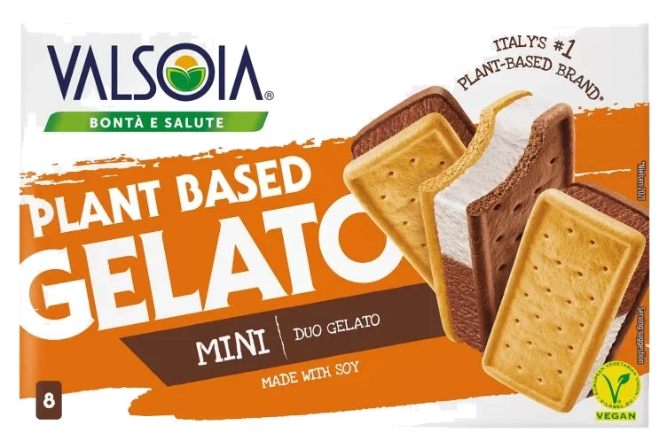 Gelato Soya-Is Sandwich Melkefri 8stk Valsoia