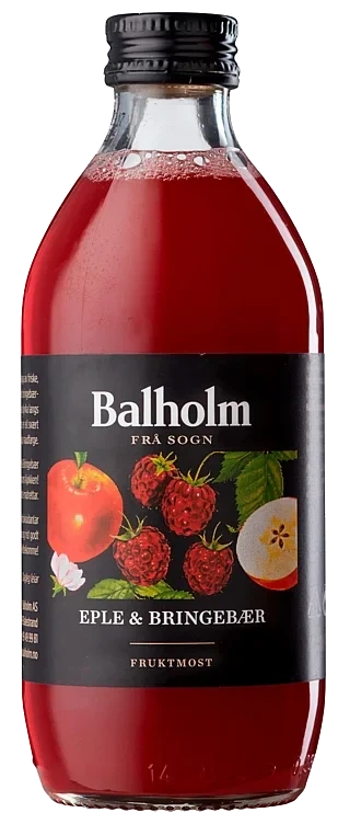 Fruktmost Eple & Bringebær 0,33l Fl Balholm