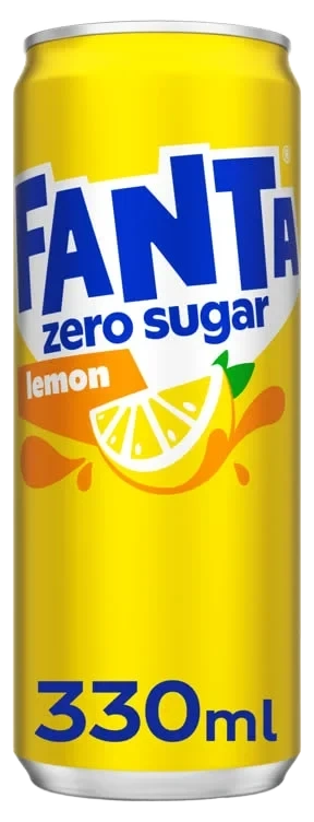 Fanta Lemon u/Sukker 0,33l boks