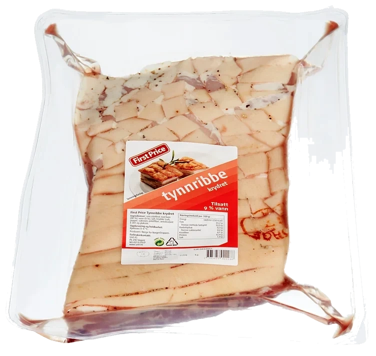 Svin Tynnribbe Krydret ca 2,3kg First Price