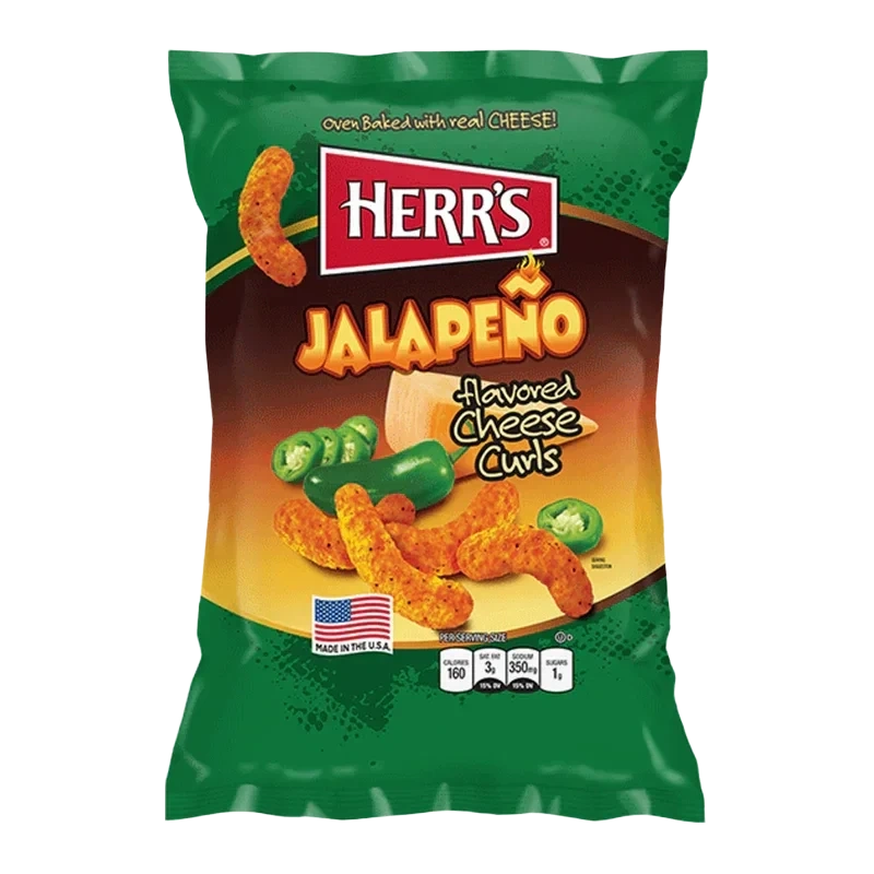 Herr's Jalapeno Poppers Cheese Curls 170g