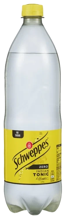 Tonic Water Zero 1l flaske Schweppes