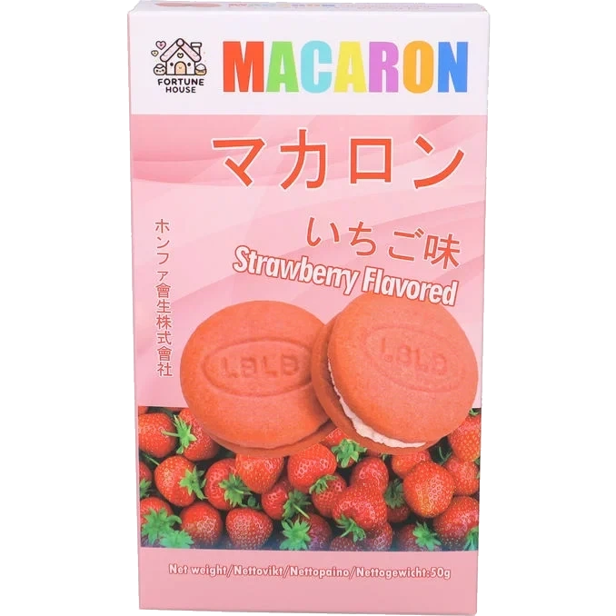 Macarons Jordgubbe