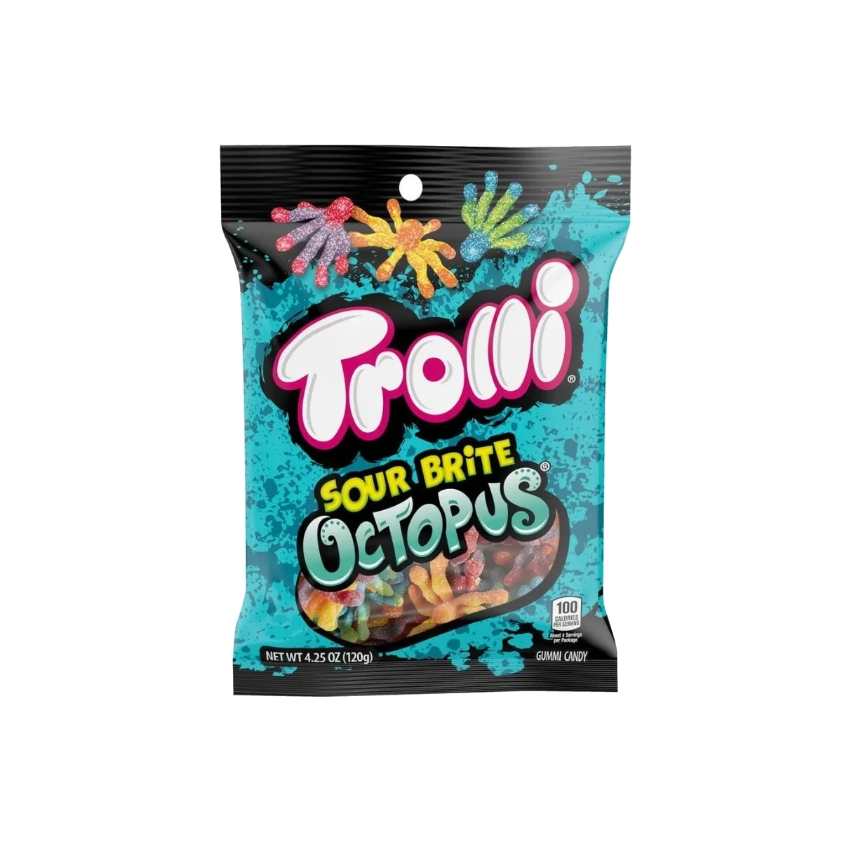 Trolli Peg Bag Sour Brite Octopus 120 g