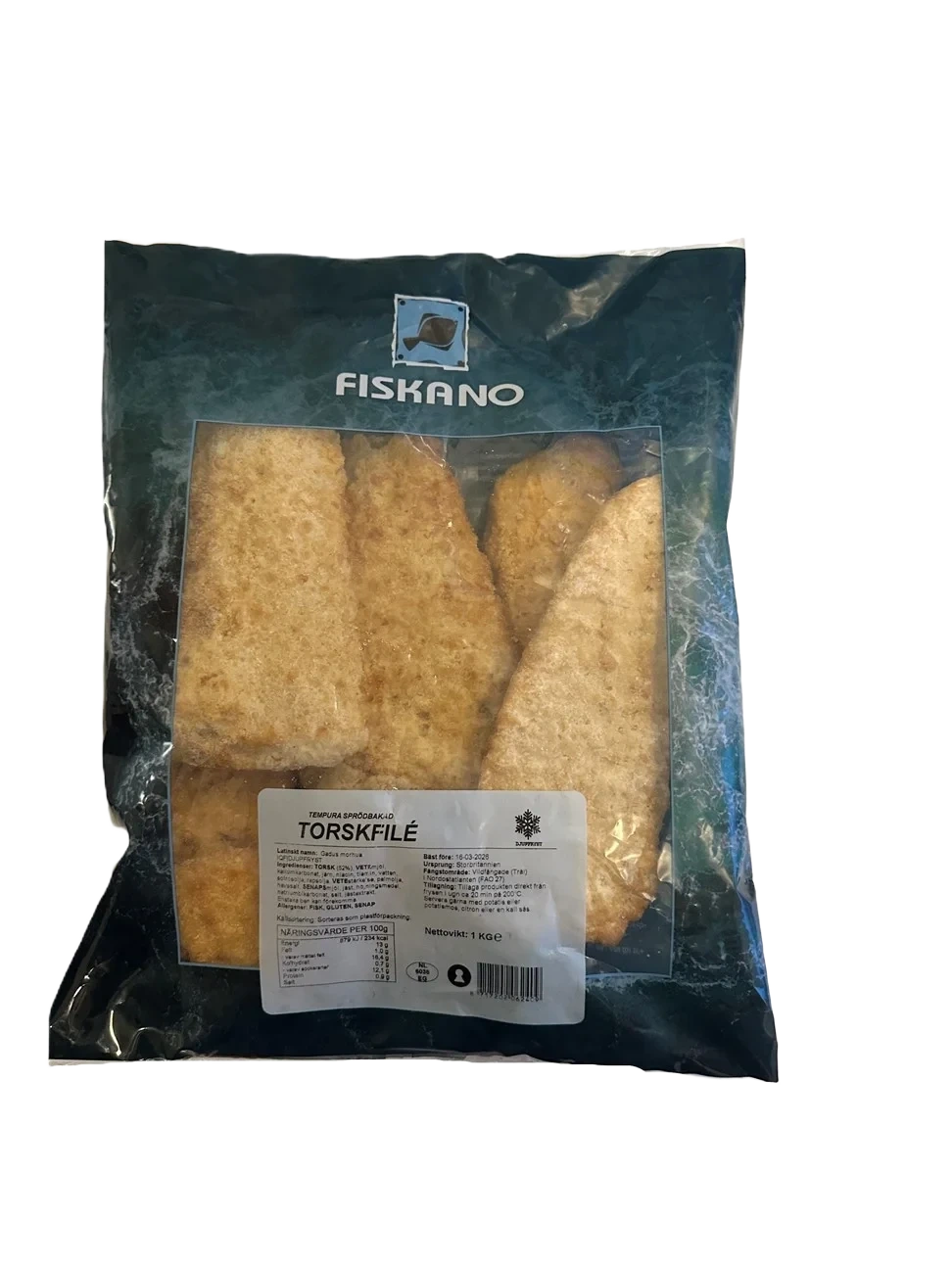 Tempura sprödbakad Torskfilé