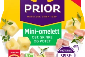 PRIOR Mini-omelett Ost, skinke og potet 135g
