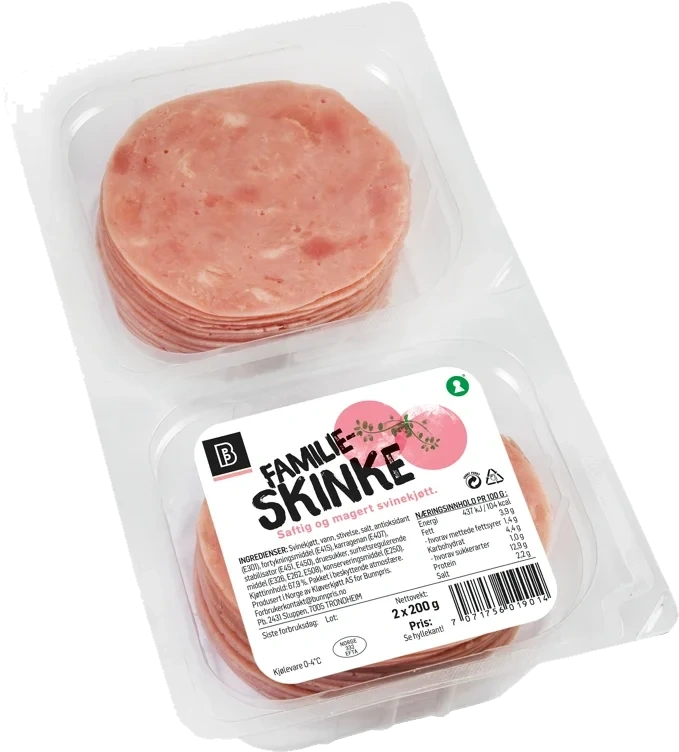 BUNNPRIS FAMILIESKINKE 2 x 200 g