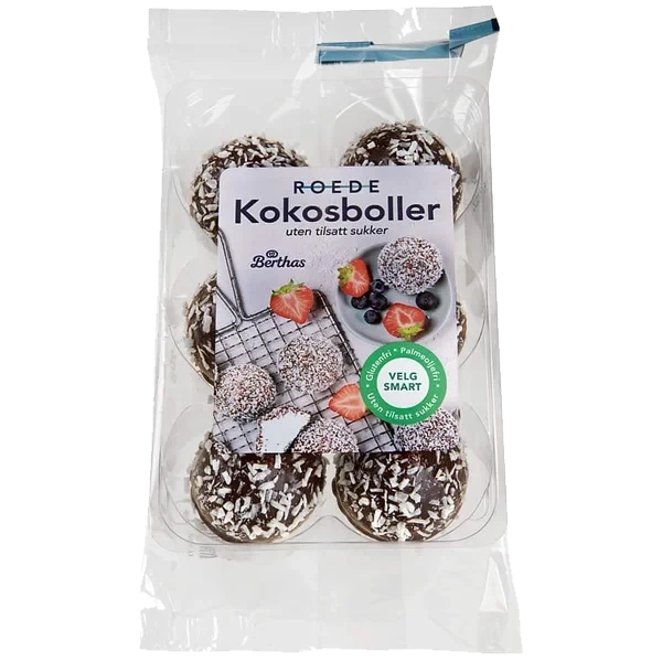 Kokosboller u/Sukker 6pk Berthas