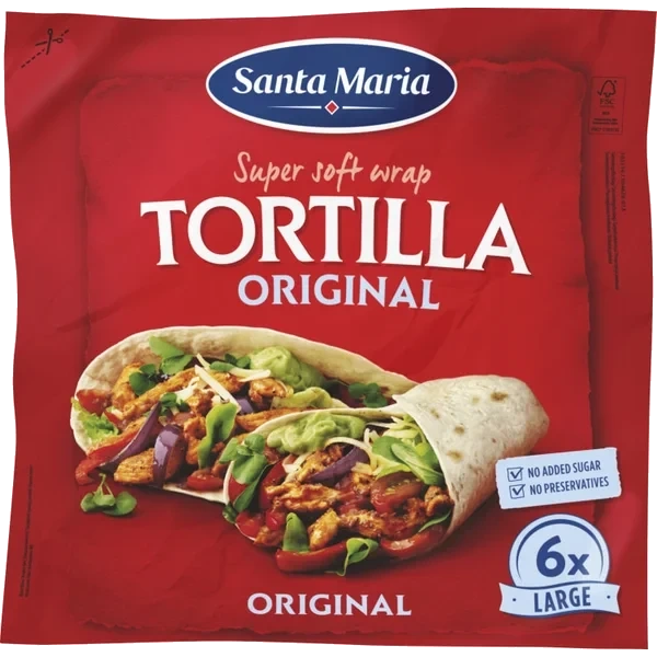 Tortilla Original Large (6-pack) 371g Santa Maria