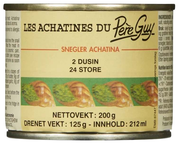 Snegler 2 Dusin 212g Achatina