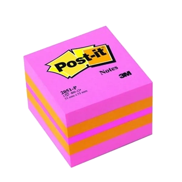 Post-it Minikube 51x51 Mm Rosa