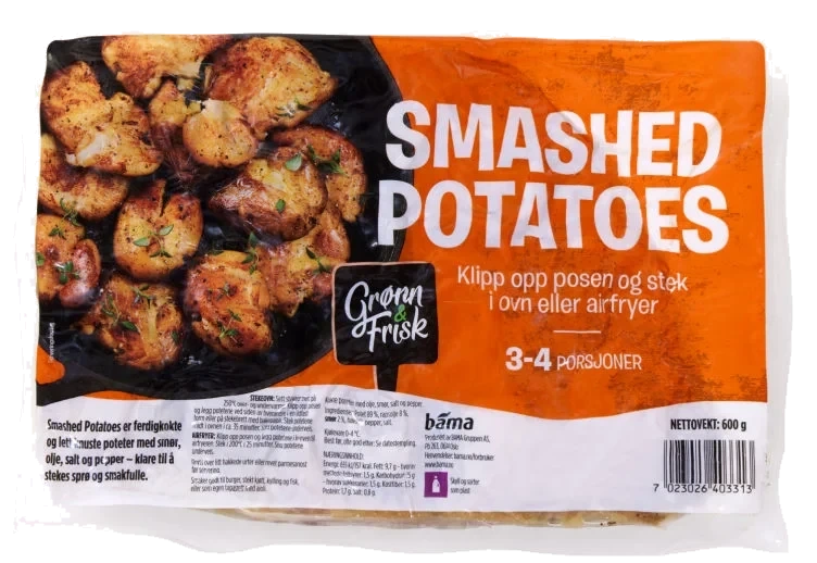 Smashed Potatoes 600g Grønn&Frisk