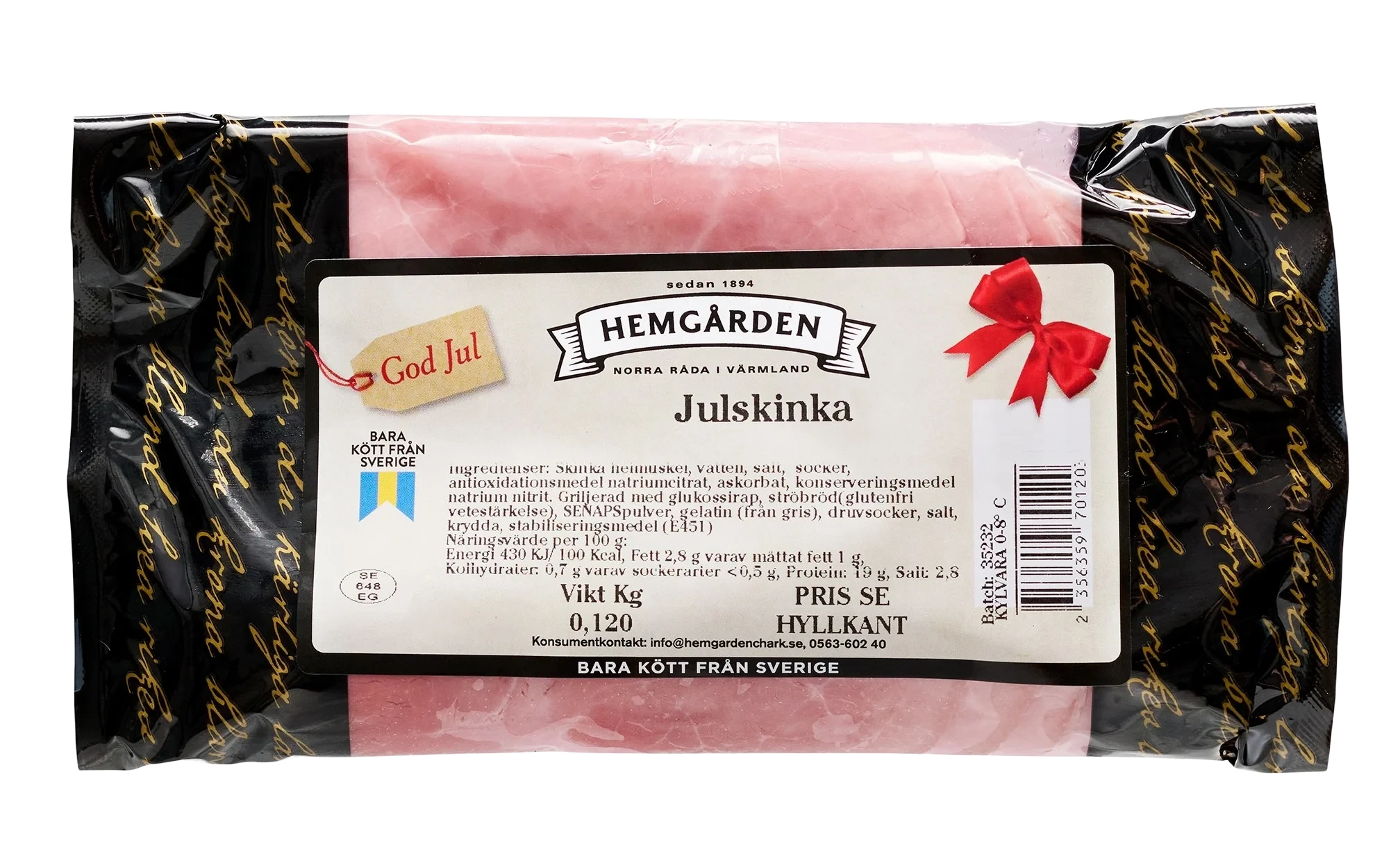 Julskinka skivad PB ca 120 gr