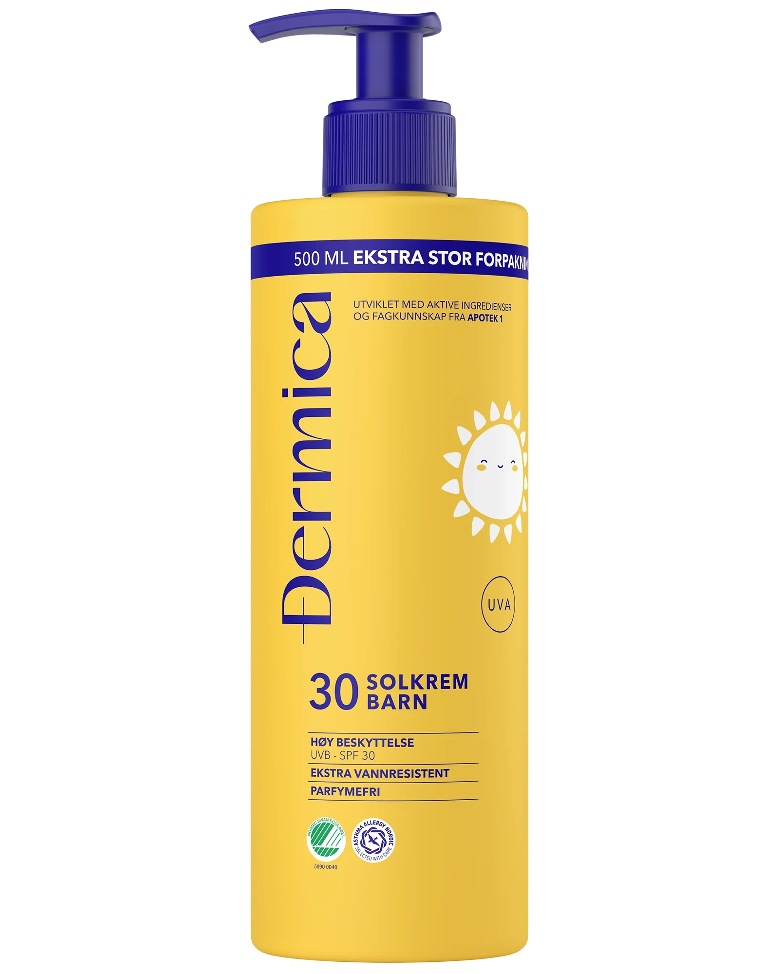 Dermica solkrem til barn SPF30 500 ml