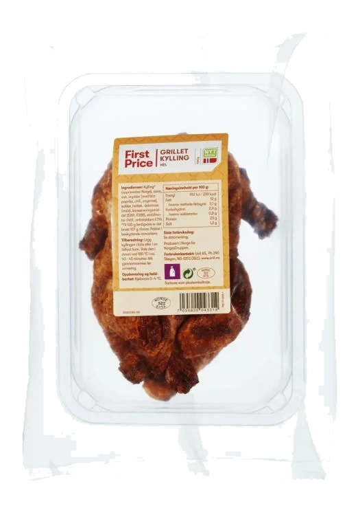 Kylling hel Grillet 700g First Price