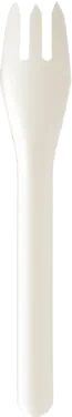 BioPak Gaffel pluma papir 16cm hvit