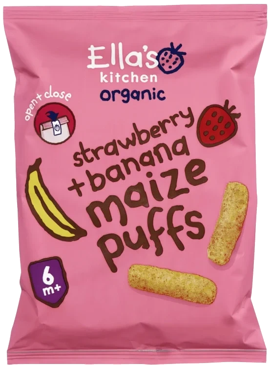 Majspuffar Jordgubb & Banan 7 Mån Eko