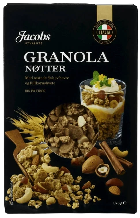 Granola Nøtter 375g Jacobs Utvalgte