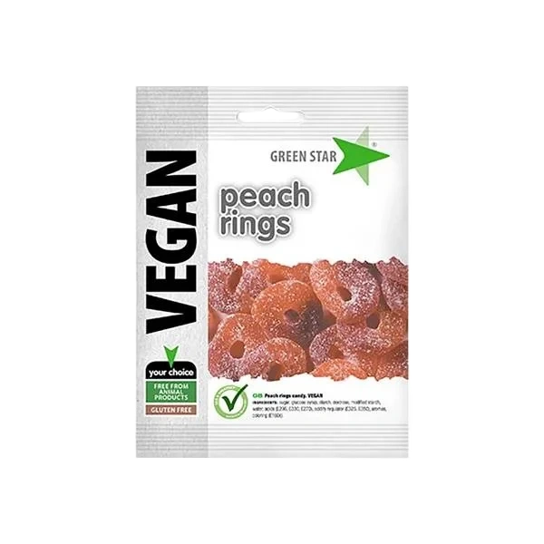 Green Star Vegan Peach Rings