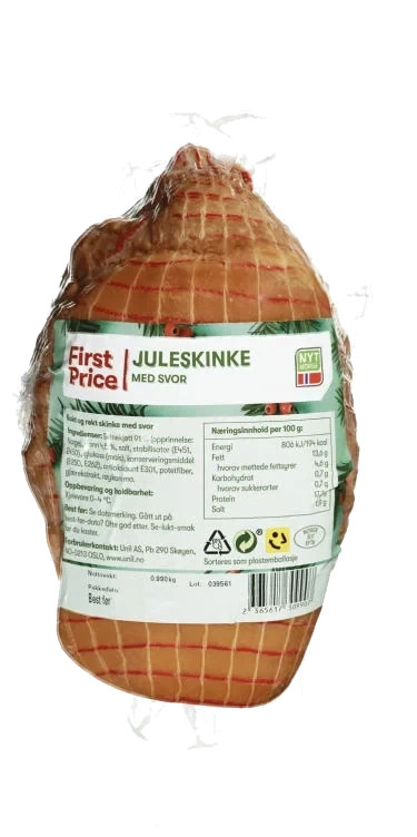 Juleskinke Kokt m/Svor Ca1kg First Price
