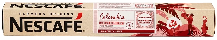 Nescafé Farmers Origins Colombia Koffeinfri Kapsler X10 53g