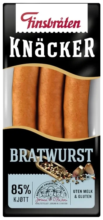 Knacker Bratwurst 250g Finsbråten