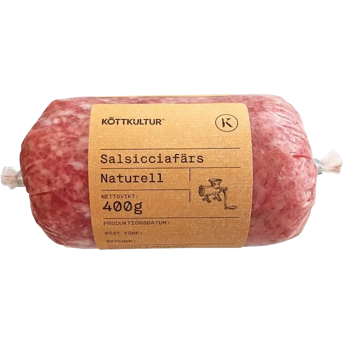 Salsicciafärs Färsk Naturell 400g Köttkultur