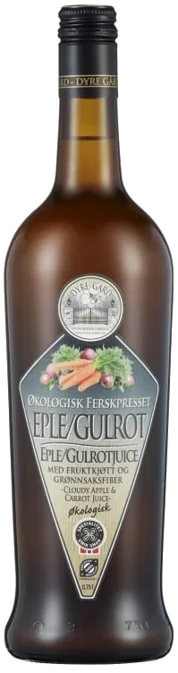 Eple/Gulrot Juice Økologisk 0,75l flaske Dyre Gård