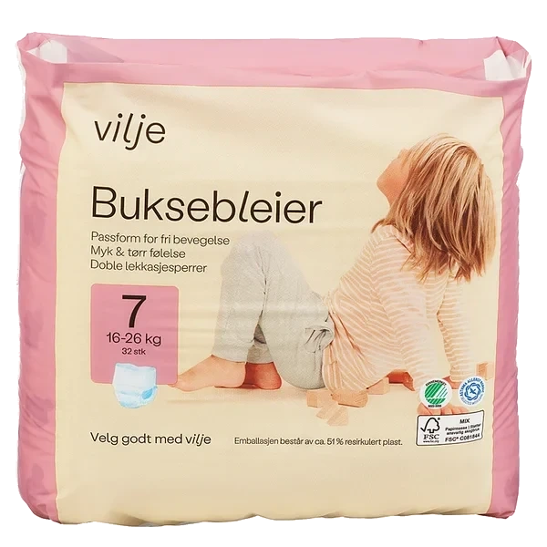 Buksebleie Str 7 32stk Vilje