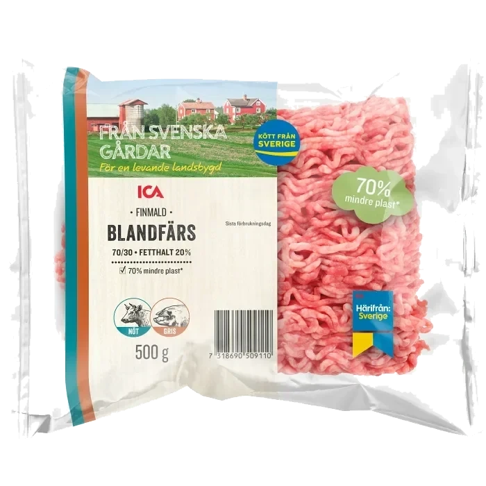 Blandfärs Färsk 20% 500g ICA