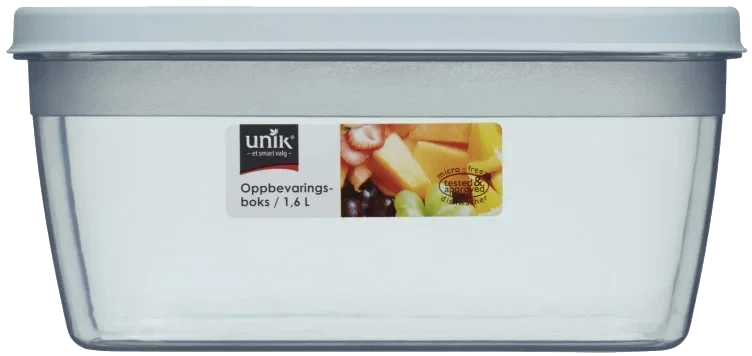 Oppbevaringsboks Rektangulær 1,6l Unik